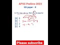 apsc prelims csat paper solution apsc csat paper 2023 apsc