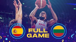 Spain v Lithuania | Full Basketball Game | FIBA EuroBasket 2022