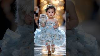 Cute Baby Fashion Show1 #cute#fashion#baby#AI#runway#fyp  #viral#かわいい#kawaii#베이비패션쇼#YouTubeShorts