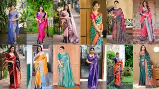 💕 Latest soft silk sarees | soft silk sarees | silk sarees Idea 2024