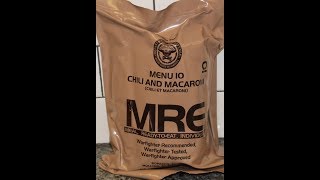 US Military MRE Menu A #10 Chili and Macaroni Review