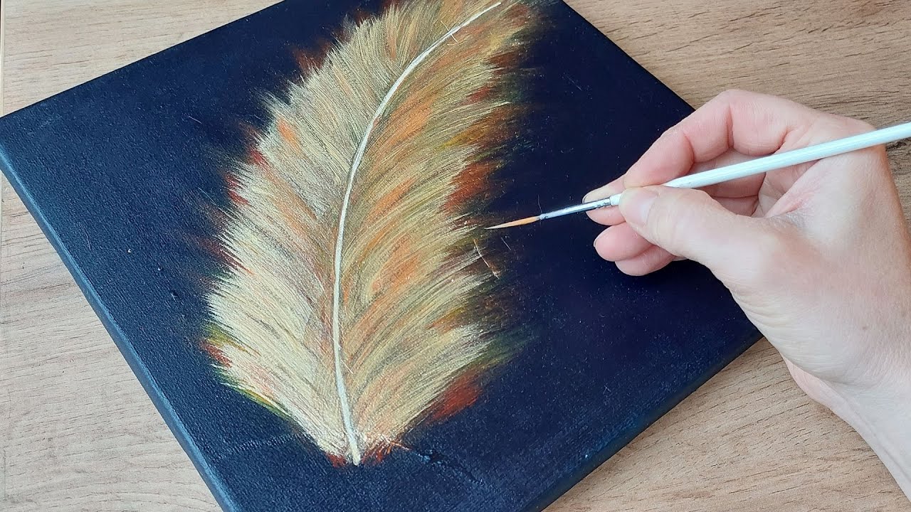 Feather Drawing Painting With Toothbrush How To Paint Feather How