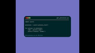 Python psutil - Get running processes