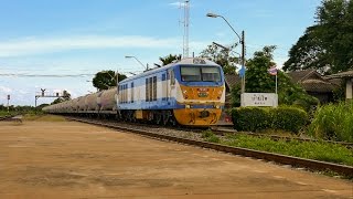 [ 4K ] รถไฟไทย # ขบวนรถสินค้า (ปูนทีพีไอ) ที่ 511 เชียงรากน้อย - หินลับ  State Railway of Thailand