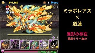 【パズドラ】異形の存在でキラー集め【ミラボレアス×道蓮】