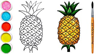 Easy & Fun Fruits Drawing,Colouring & Painting For Kids,Toddlers | How To Draw Fruits ? Kids Art