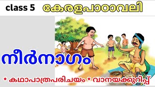 നീർനാഗം | std 5 കേരളപാഠാവലി നീർനാഗം I വൈക്കം മുഹമ്മദ് ബഷീർ