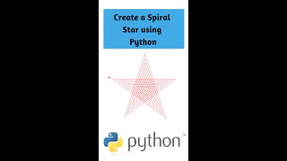 Learn to create a spiral star using Python Turtle🐢 #shorts