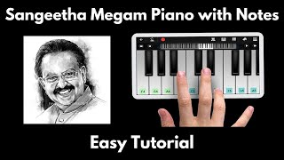 Sangeetha Megam Piano Tutorial with Notes | RIP SPB | Ilayaraja | Perfect Piano | 2020
