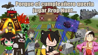 Asi fue como pase otro Cumpleaños mas... en Minecraft Prop Hunt hecho en casa | IgnaLun Darklium