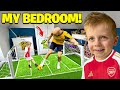 I MADE A FOOTBALL PITCH IN MY BEDROOM!