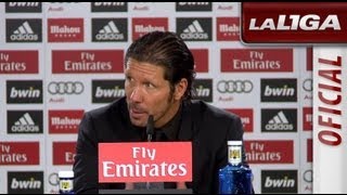 Rueda de Prensa de Simeone tras el Real Madrid (0-1) Atlético de Madrid - HD