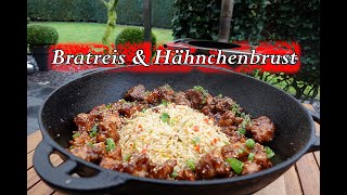 Gebratener Reis wie beim Chinesen \u0026 Hähnchenbrust in Teriyaki Sauce. Kazan Rezepte