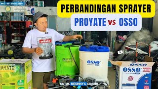 OSSO vs PROYATE | Perbandingan Sprayer Elektrik Terbaik dikelasnya | Sprayer Tangki Semprot #sprayer