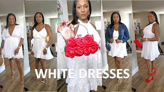 WHITE DRESSES!!  Shein Try On Haul | Spring \u0026 Summer Dresses | KOLORFUL KALMELE