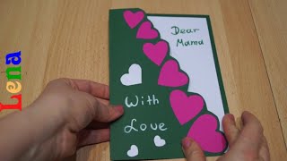 Karte zum Muttertag basteln 💜 Easy and beautiful card for mother's day 💜 สอนทำการ์ด วันแม่สวยๆ