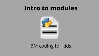 Introduction to Python modules - Learn the random module - BM coding for kids