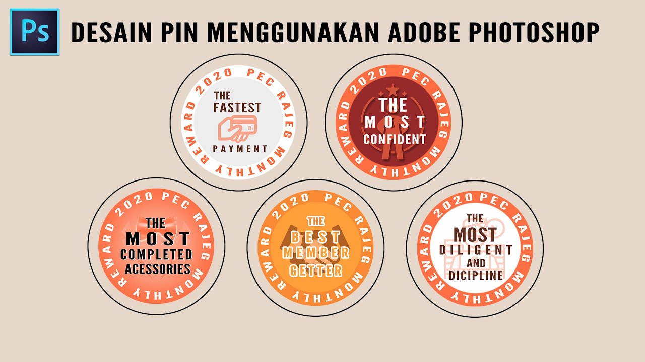 Cara Mendesain Sebuah Pin Menggunakan Adobe Photoshop - YouTube