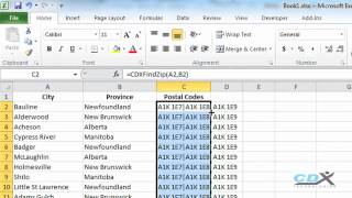 Canadian Postal Code Analysis in Excel