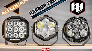 Harbor Freight vs Baja Designs vs Auxbeam - Off Road Led Lights Comparison