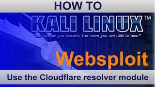 Websploit Cloudflare Resolver Tutorial in Kali Linux