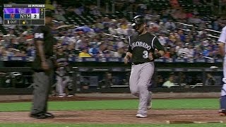 COL@NYM: Descalso scores on LeMahieu's deep sac fly