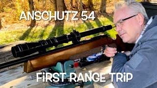 1972 Anschutz Match 54 model 1407 first shots at the range. Ammo testing