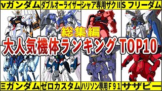 【総集編】みんなの推しはどれ？歴代ガンダム人気機体ランキングTOP10