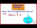 Converting cm to m, km to m | Centimeter to Meter Conversion cm to m | Metric Units of Length | Math