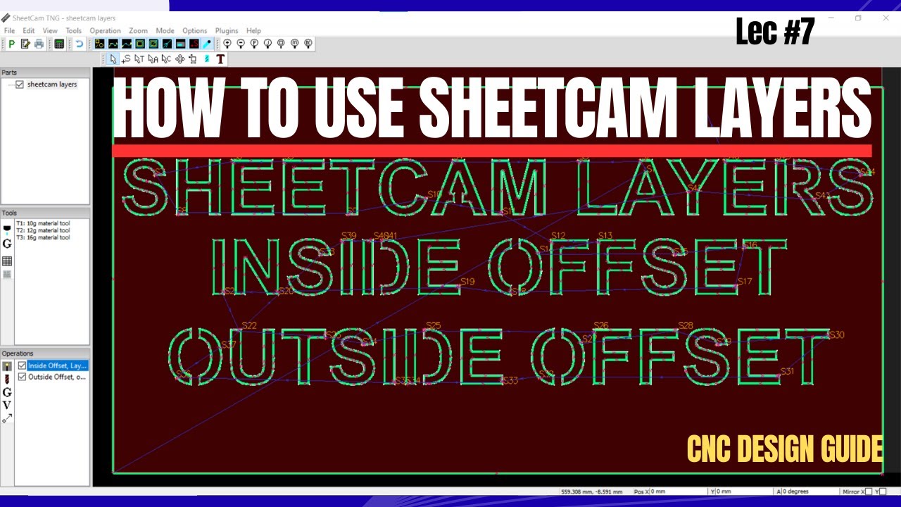 Sheetcam Layers Tutorial Inside Outside No Offset For Cnc Plasma