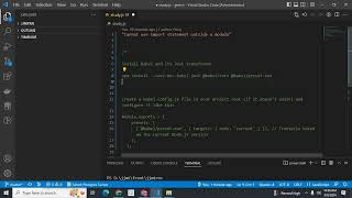 Cannot use import statement outside a module jest test react js error