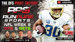 2022 NFL WEEK 9 DRAFTKINGS PICKS AND STRATEGY | NFL DFS PRINT FACTORY