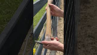 How to tighten sagging field fence #homestead #ranch #tipsandtricks