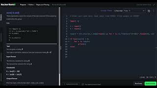 Hackerrank Python Solution #5 Regex and Parsing - Re.start() & Re.end()