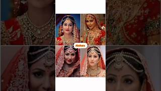 Yrkkh all actress wedding look🥰💝 #akshara #naira #sirat #abhira #akshu #viralshorts