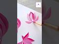 Easy Pink Flower Painting using onestroke technique #artvideo #artwork #viral #flowerpainting #wocol