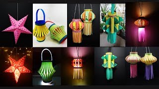 DIY 5 Awesome Paper Lantern Making Ideas | Diwali Decoration Ideas At Home | Christmas Decorations