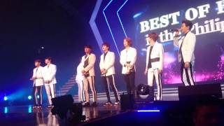 [FANCAM] 150412 - HeeChul saw KiBum's banner and he cry? - Best of Best in the Philippines