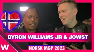 🇳🇴 Byron Williams Jr & Jowst “Freaky For The Weekend” | Melodi Grand Prix 2023 (INTERVIEW)
