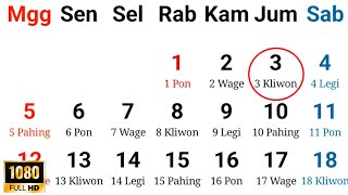 MAKNA DAN KEISTIMEWAAN HARI JUMAT KLIWON 3 JANUARI 2025 DENGAN WUKU DAN NEPTU DALAM KALENDER JAWA