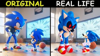 SONIC's Son Broke Sonic's Television! - Sonic The Hedgehog 3 Animation | Original vs Plush Toys