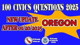 100 Civics Questions for US Citizenship Test 2025 Oregon