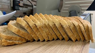 Perfectly Sliced Homemade Bread W/ Cuisinart food slicer