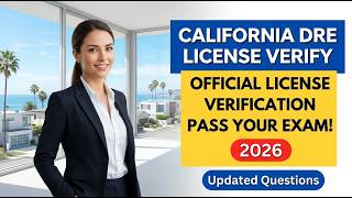 California Real Estate License Verification 2026: Official DRE Search and Status Guide