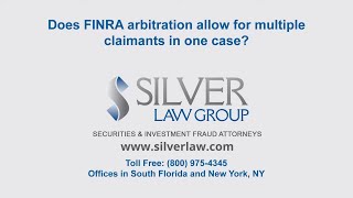 Does FINRA arbitration allow for multiple claimants in one case?