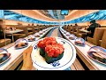 Eating at a Conveyor Belt Sushi Restaurant in japan | Kurasushi