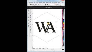 Smart Technique to make WA letter logo | #shorts | Logo Design in CorelDraw | #logo | #shortfeed