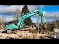 Kobelco SK260 NLC bei Abbrucharbeiten in Papenburg / Kobelco SK260 NLC excavator