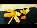 【飾り切り動画】人参の飾り切り　トンボ　of carrot i finish displaying it dragonfly.