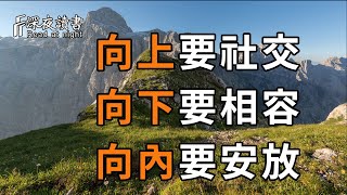 與人相處的3大境界：向上社交，是智慧；向下兼容，是修養；向內安放，是境界！【深夜讀書】